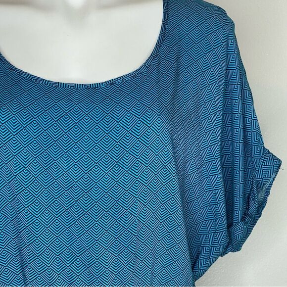 Pixley Martin Tie Waist Geometric Print Tunic Top Size XL - Picture 2 of 16